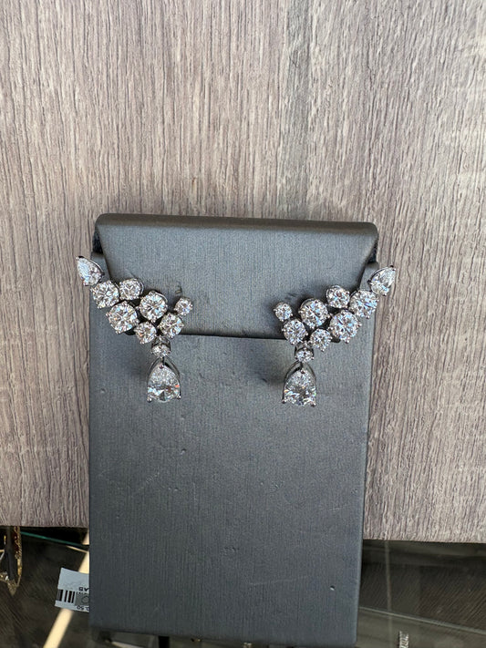 7.6 cttw crawlers with pear drop