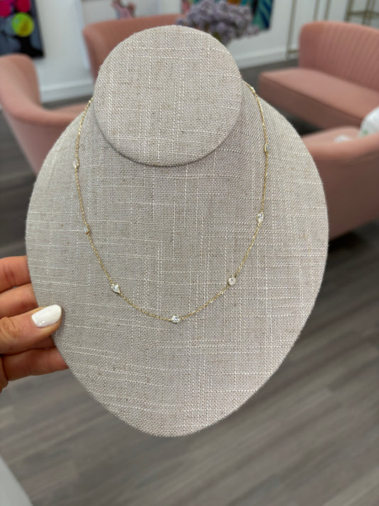 2.20 cttw Multi Shape Diamond By The Yard Necklace