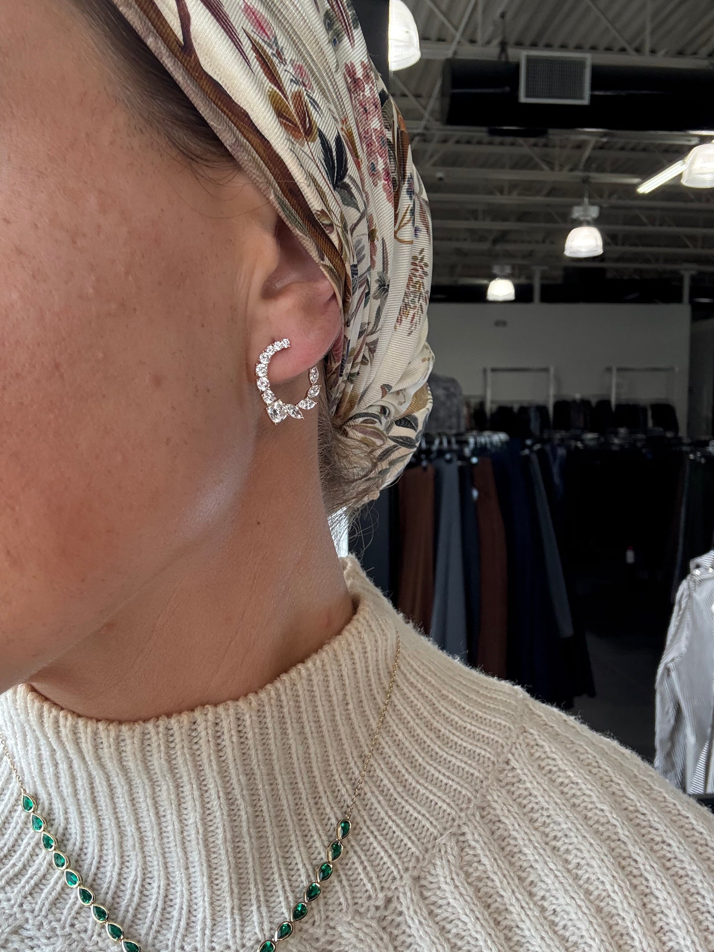 3.32 cttw Multi Shape Front Facing Hoops