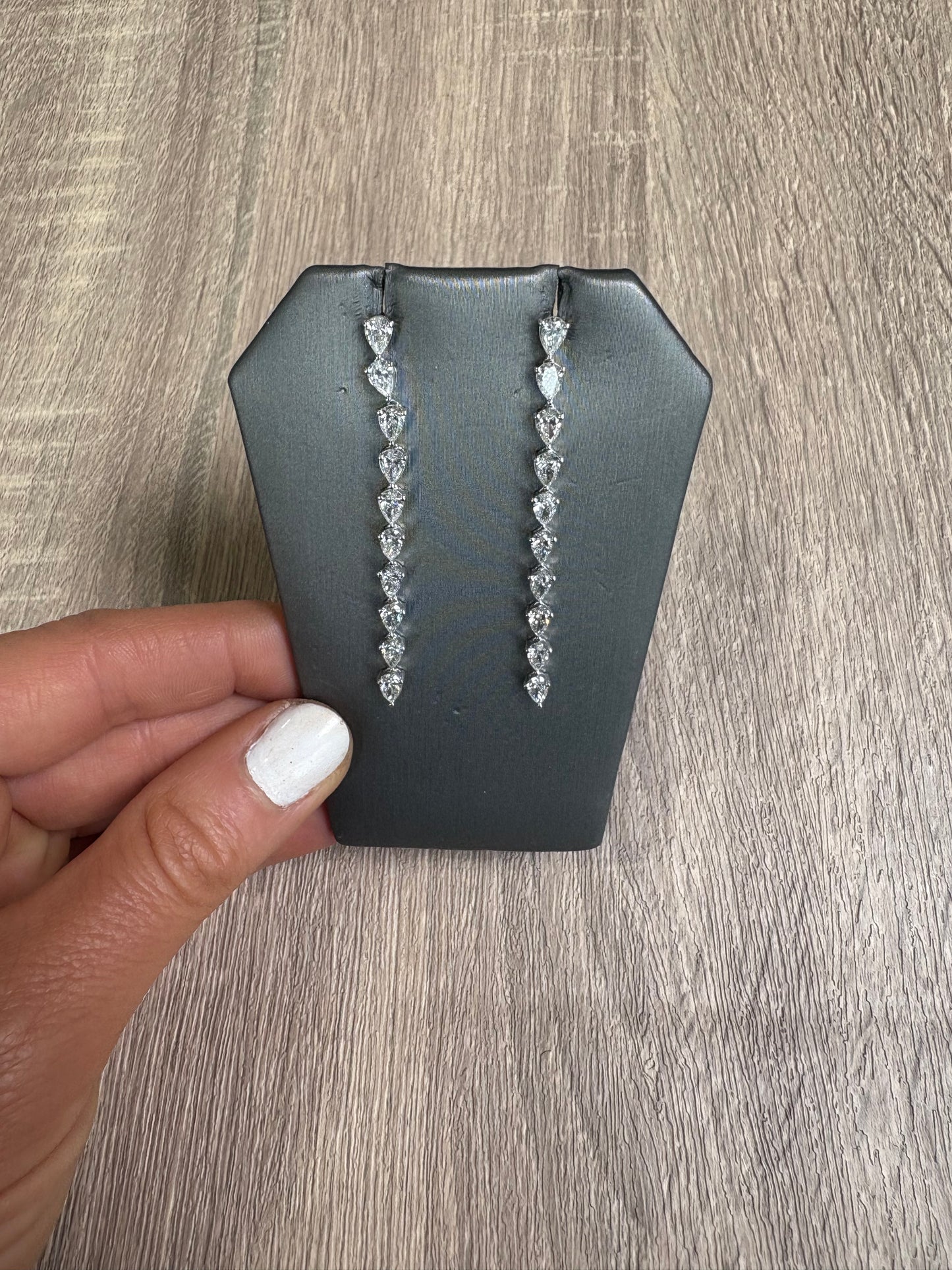 3.5 cttw Pear Tennis Earrings