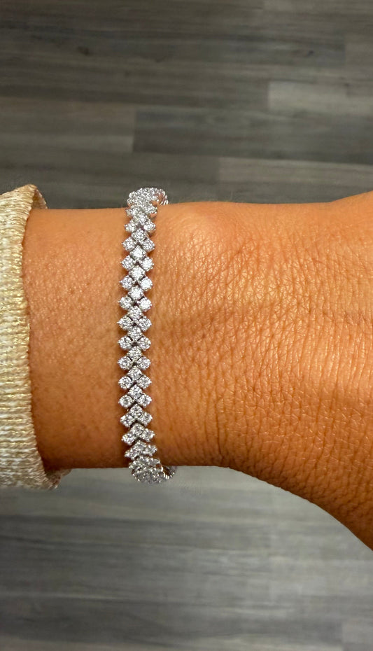 5 cttw zig zag diamond bracelet