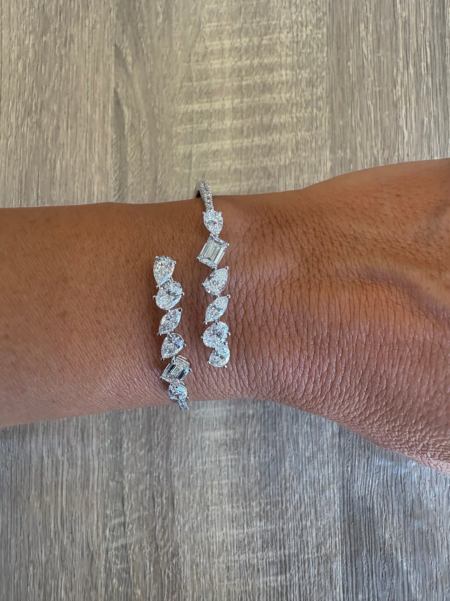 6.33 cttw multi shape wrap bangle