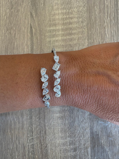 6.33 cttw multi shape wrap bangle