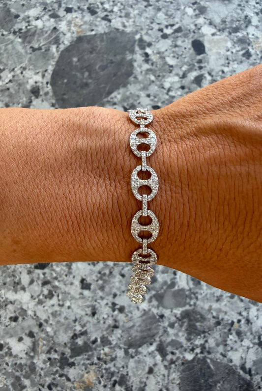3 cttw natural pave diamond bracelet