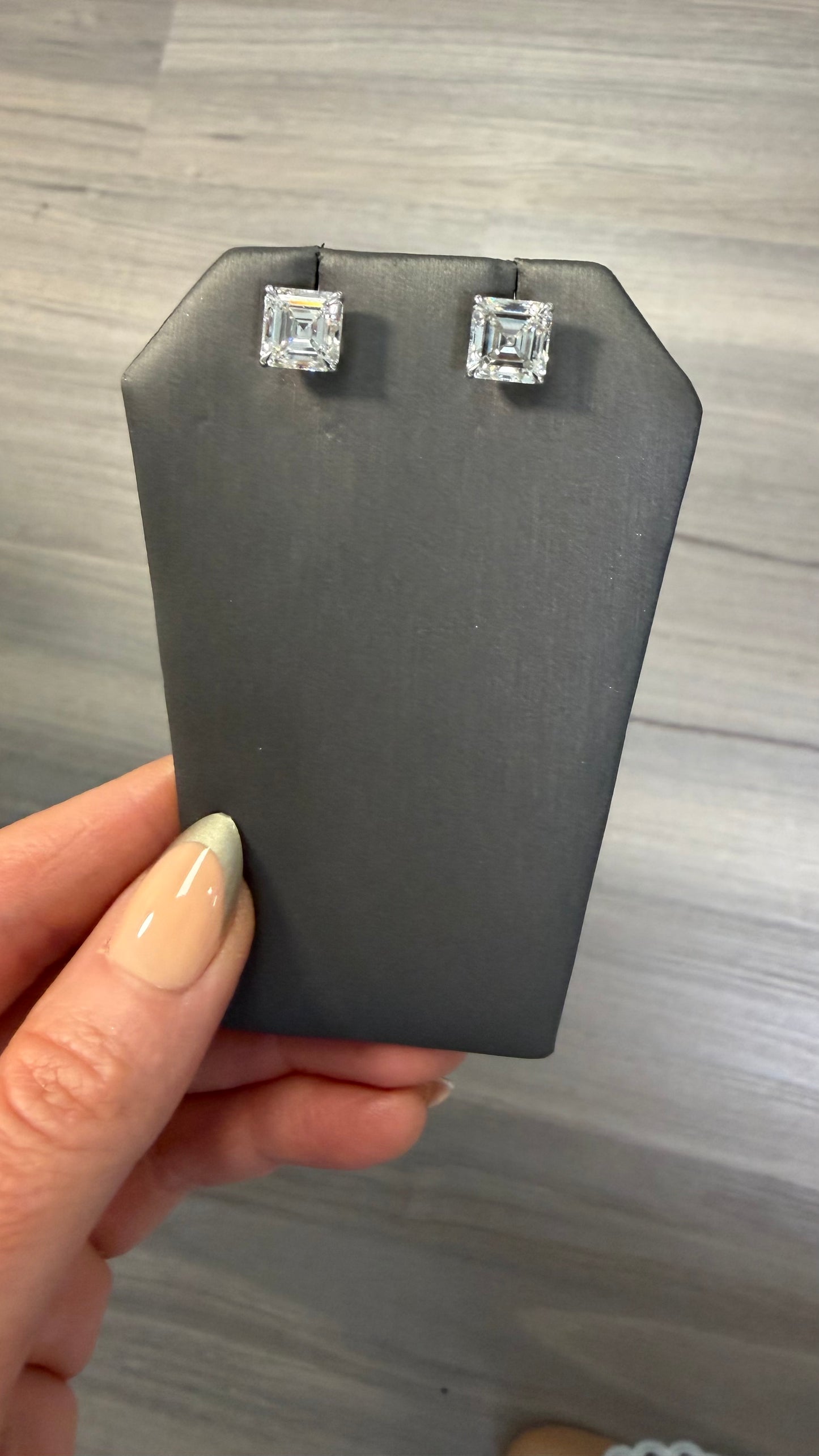 6.2 cttw asscher studs