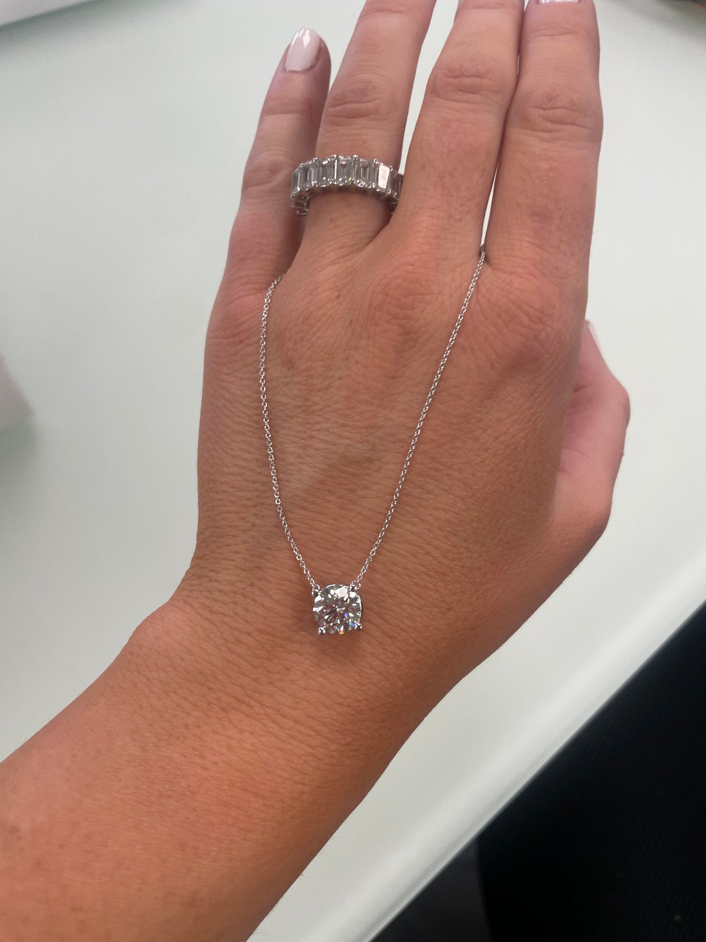 Round Solitaire Necklace