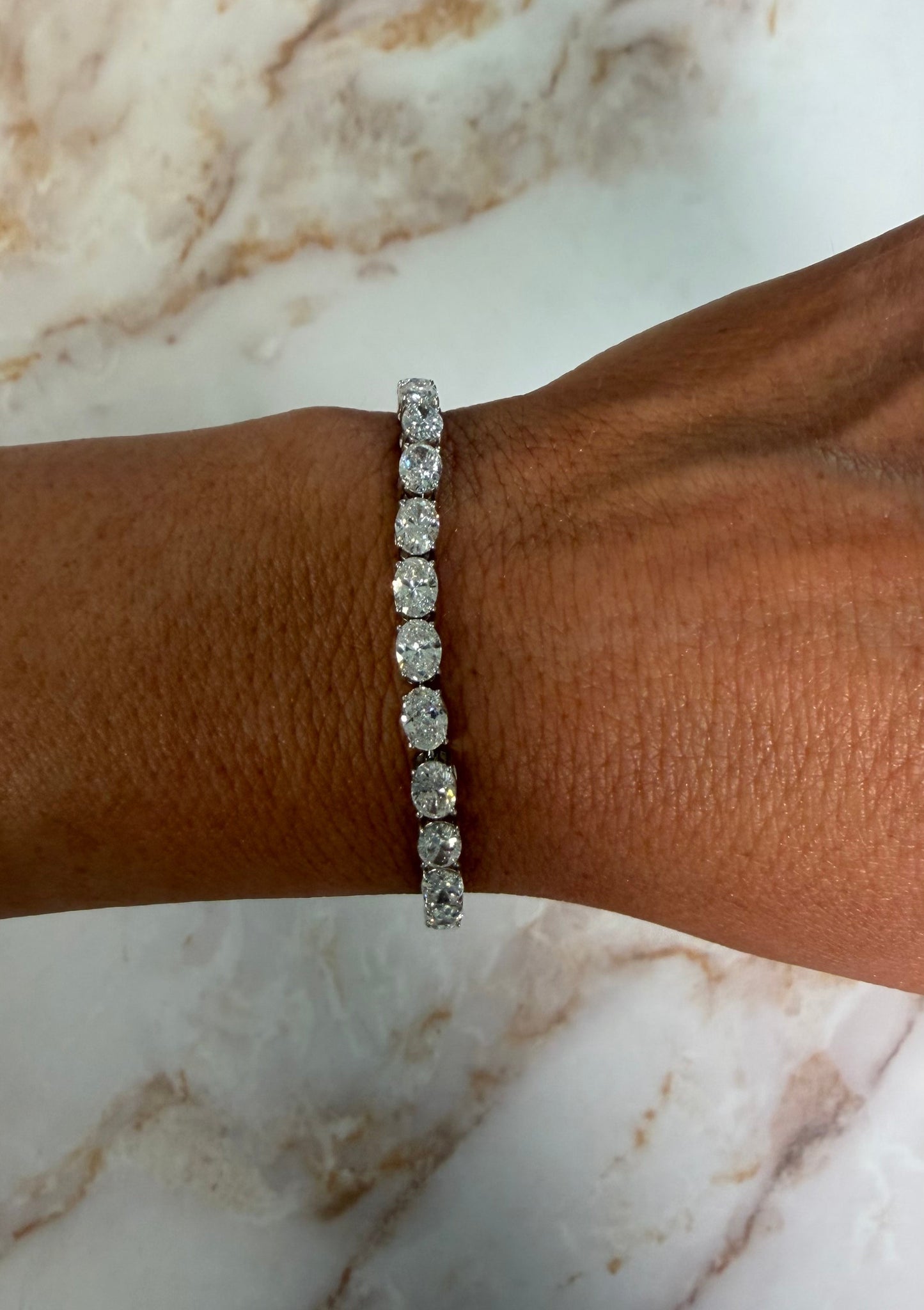 11.81 cttw east west oval tennis bracelet