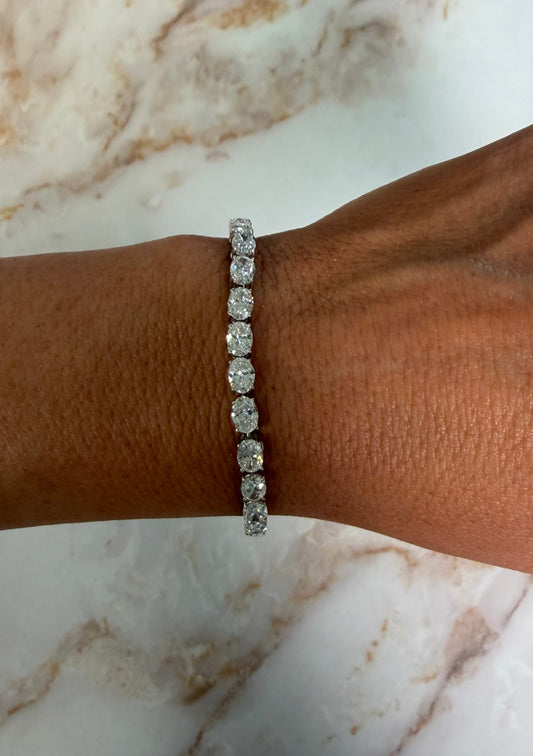 11.81 cttw east west oval tennis bracelet