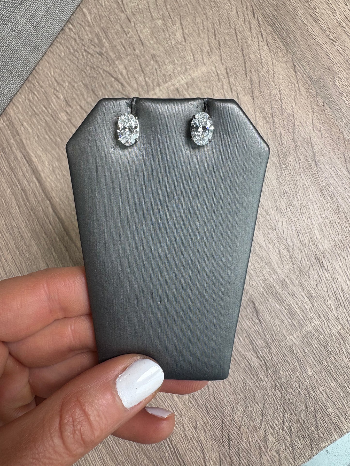 3.14 cttw Oval Studs