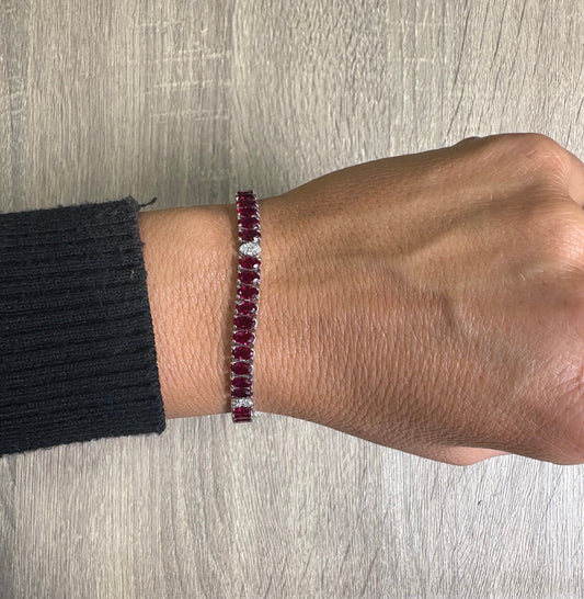 13 cttw Ruby Tennis Bracelet