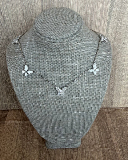 6.5 cttw marquis butterfly necklace