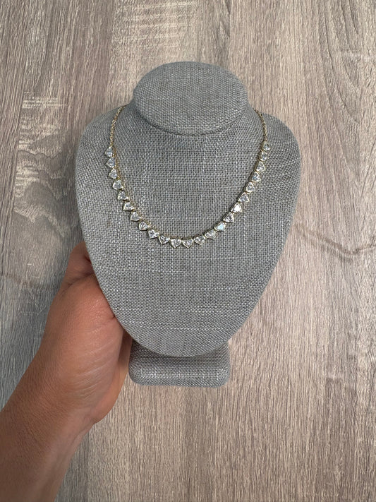 5.22 cttw Bezel Heart Halfway Necklace