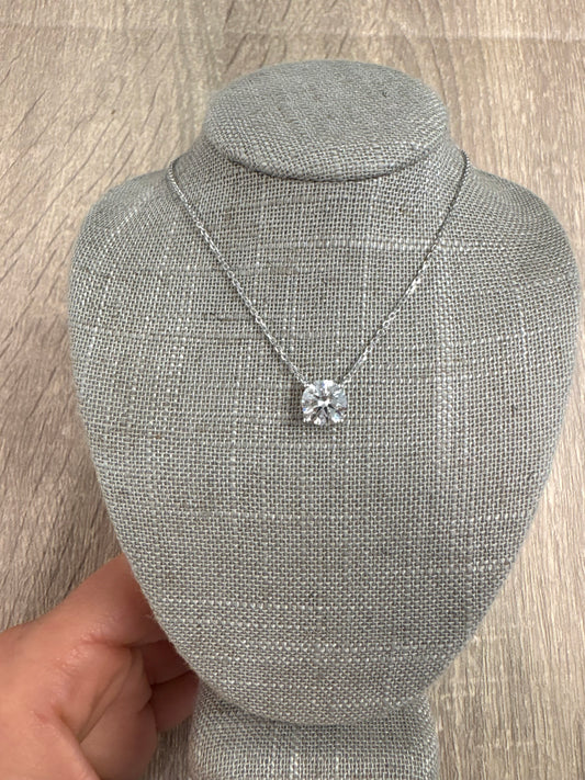 2 ct round solitaire necklace