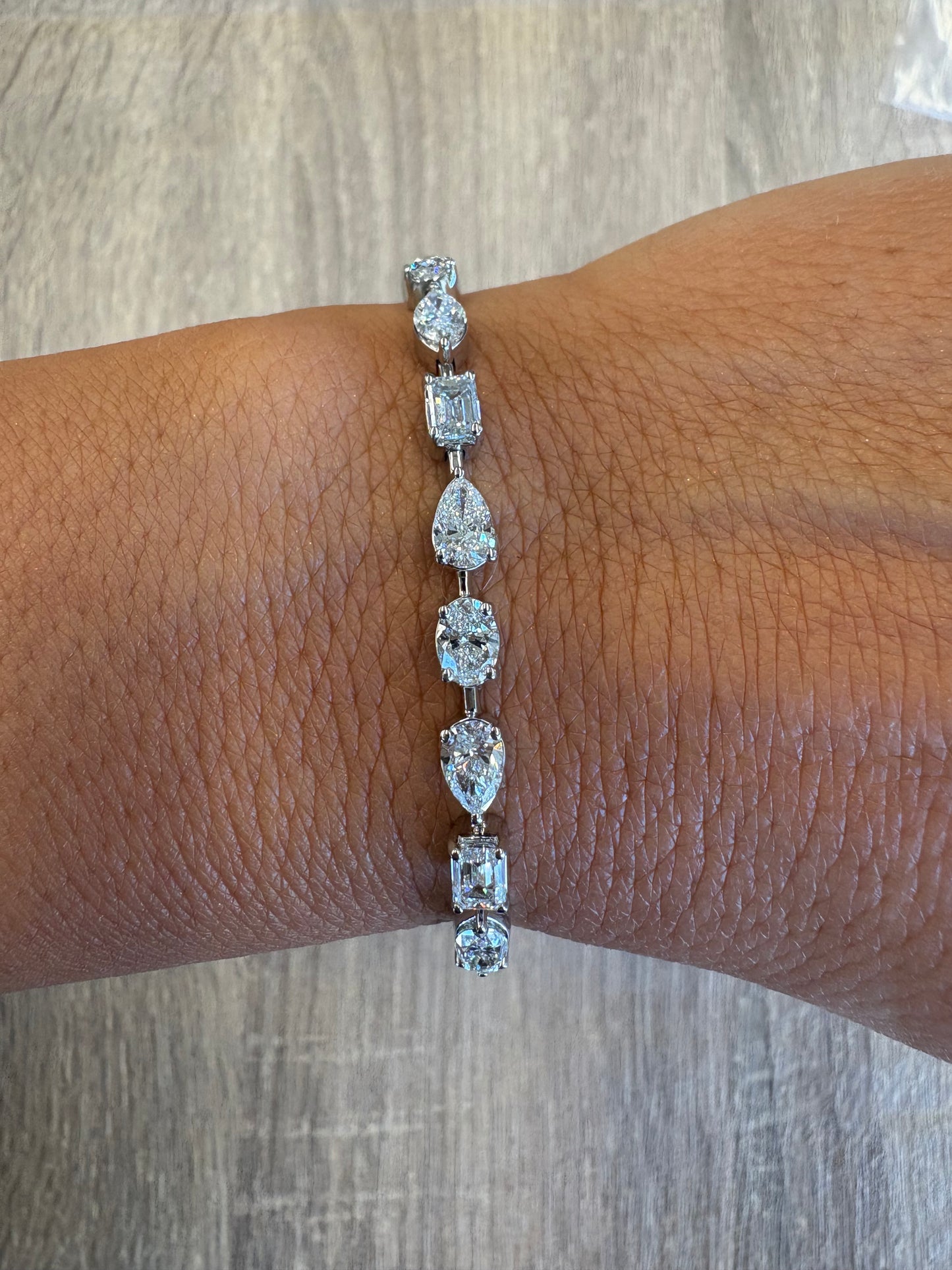 10.12 cttw multi shape tennis bracelet