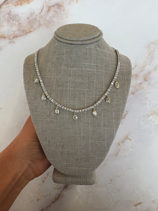 5 cttw halfway tennis with 2 cttw bezel diamonds