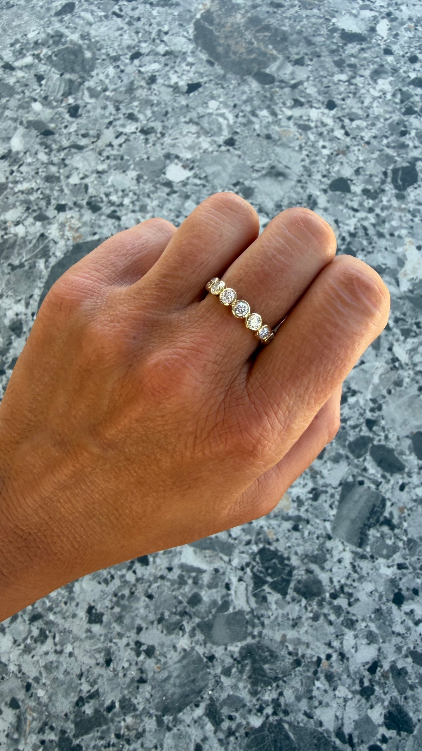 2 cttw round bezel eternity band