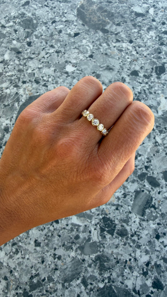 2 cttw round bezel eternity band