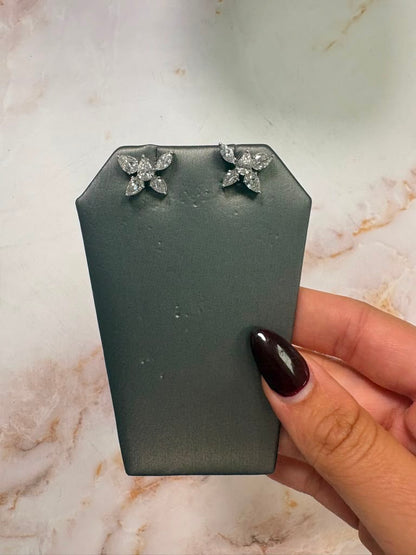 2.4 cttw pear cluster studs