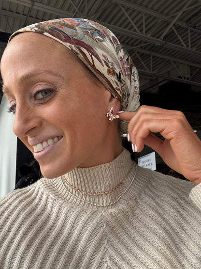 1.85 cttw Colorful Yellow Gold Butterfly Earrings