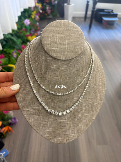 Straight Tennis Necklace