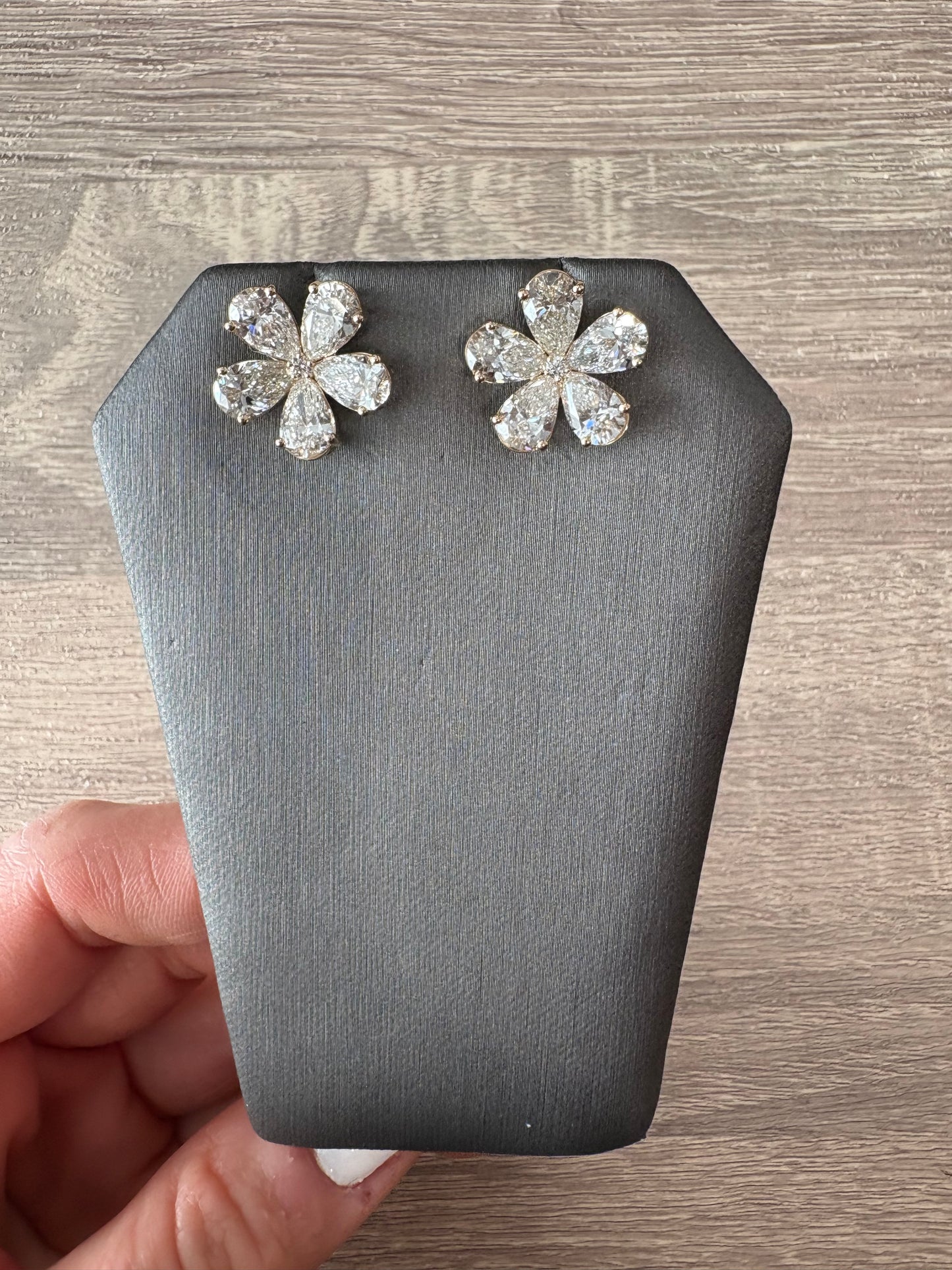 6.26 cttw Flower Studs Yellow Gold