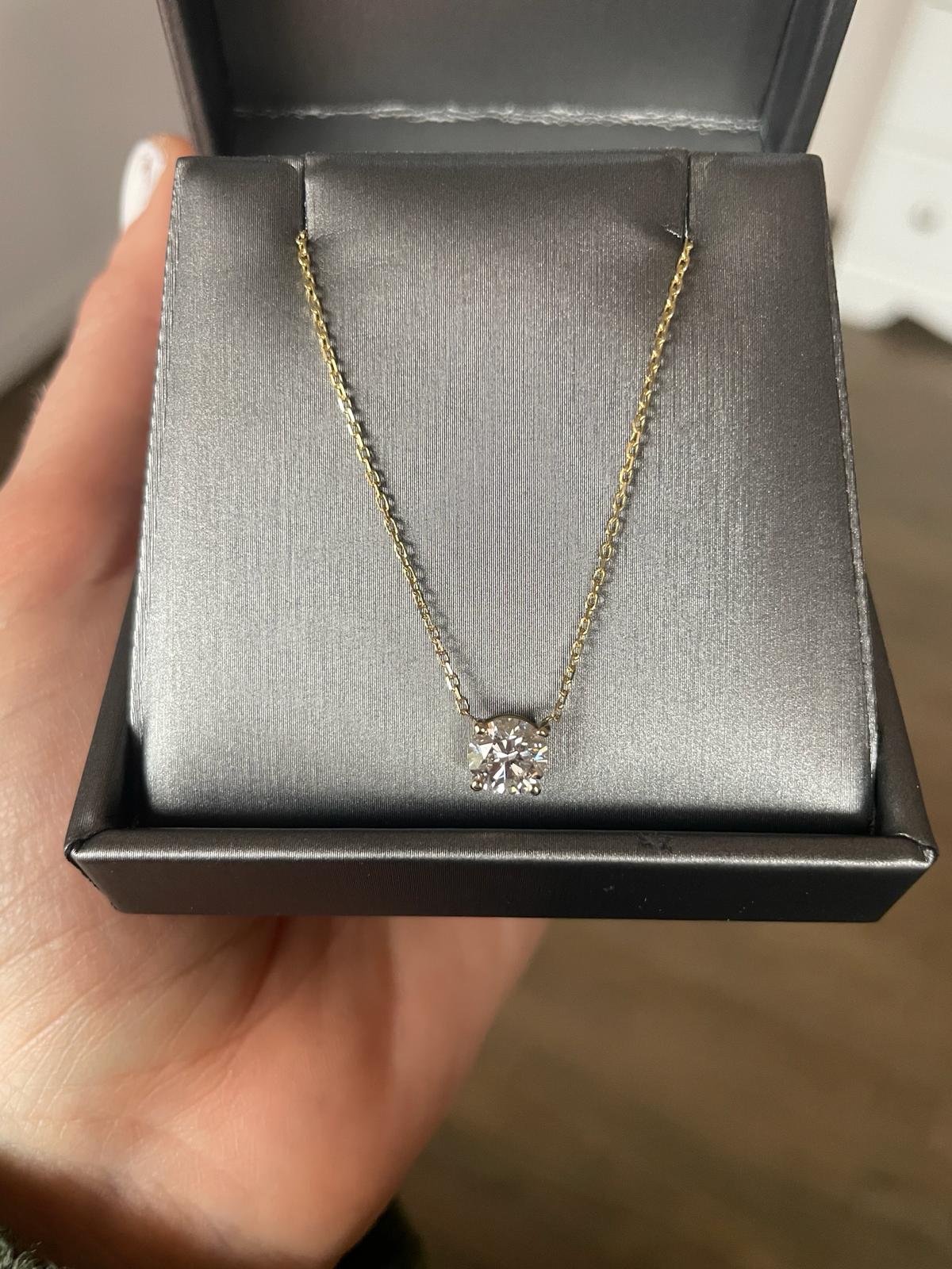 Round Solitaire Necklace