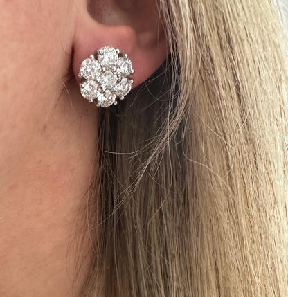 5.75 cttw cluster flower studs