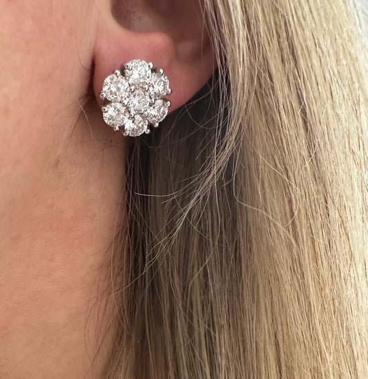5.75 cttw cluster flower studs