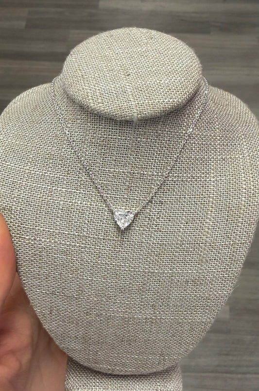 1 ct heart solitaire necklace