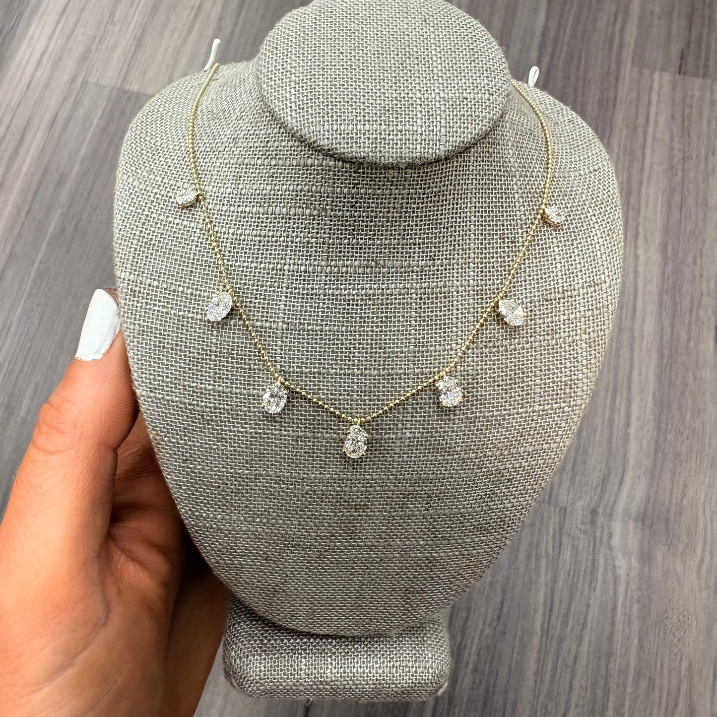 2.10 cttw Ball Chain With 7 Oval Stations