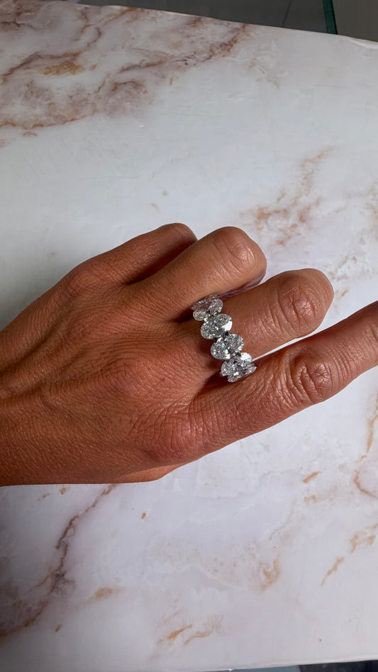 13.43 cttw oval eternity band