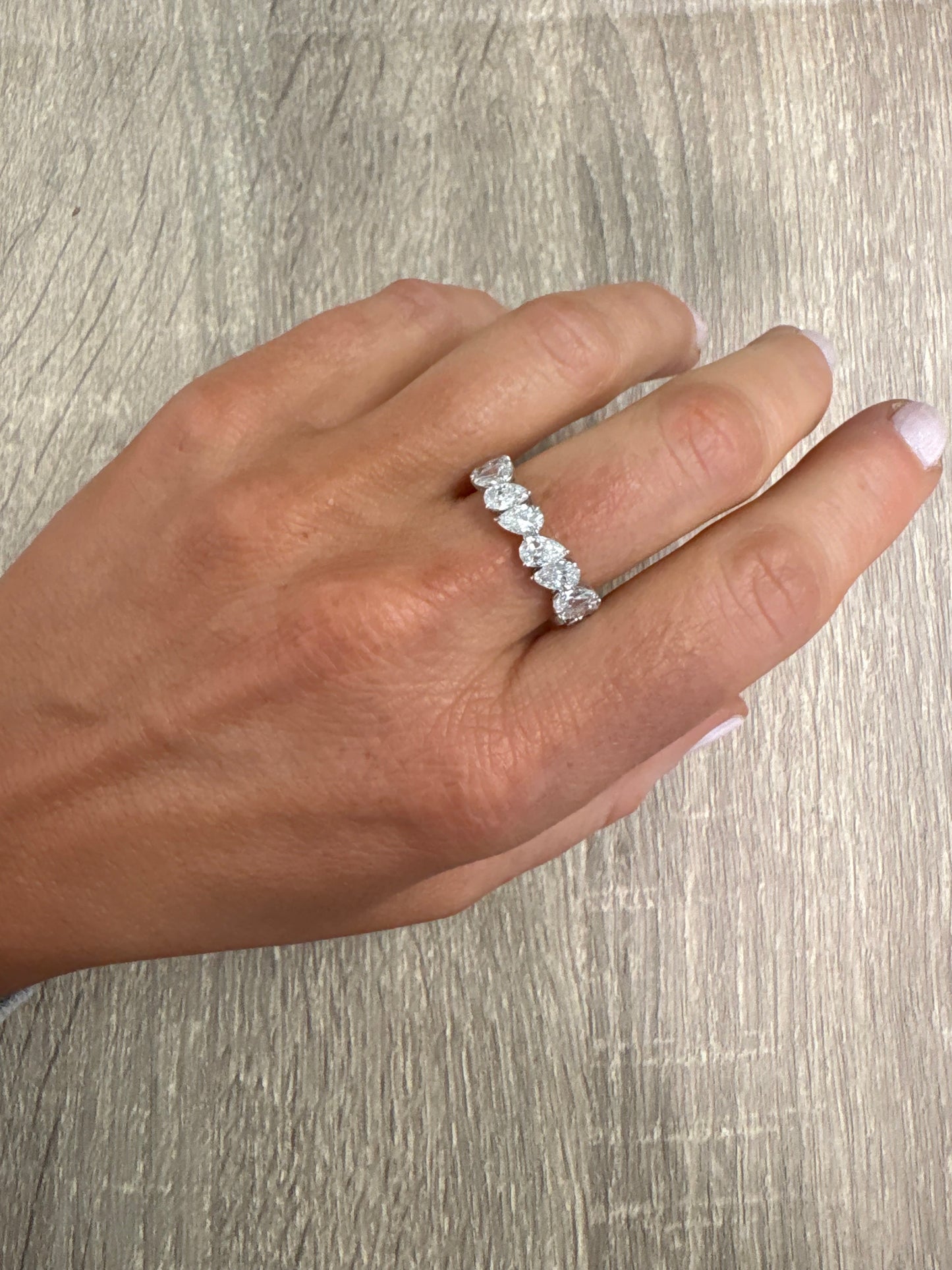 2.69 cttw up and down pear eternity band