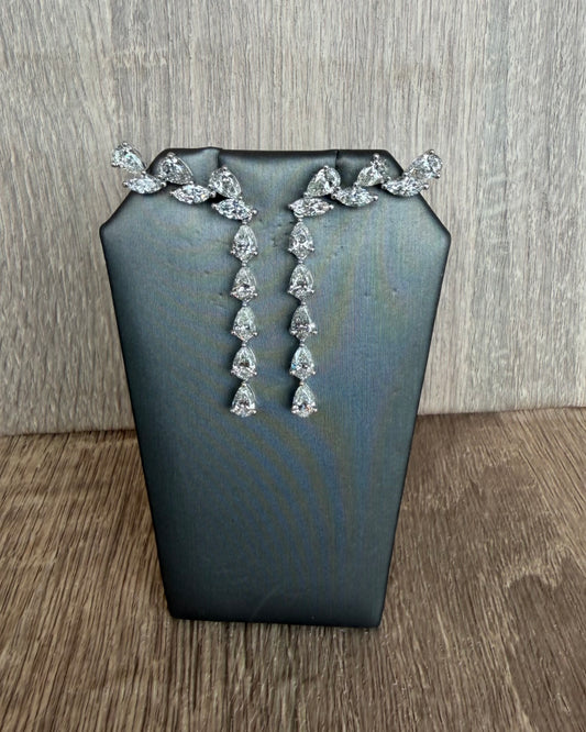7.5 cttw Marquis & pear crawlers with pear drop
