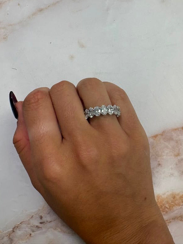6.78 cttw oval eternity band