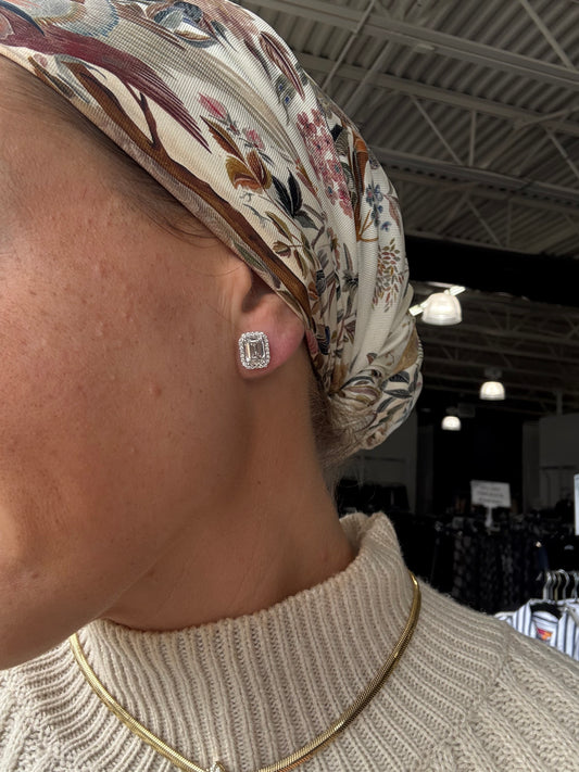 3.5 cttw Emerald Halo Studs