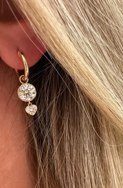 2.38 cttw hanging bezel round + heart stone