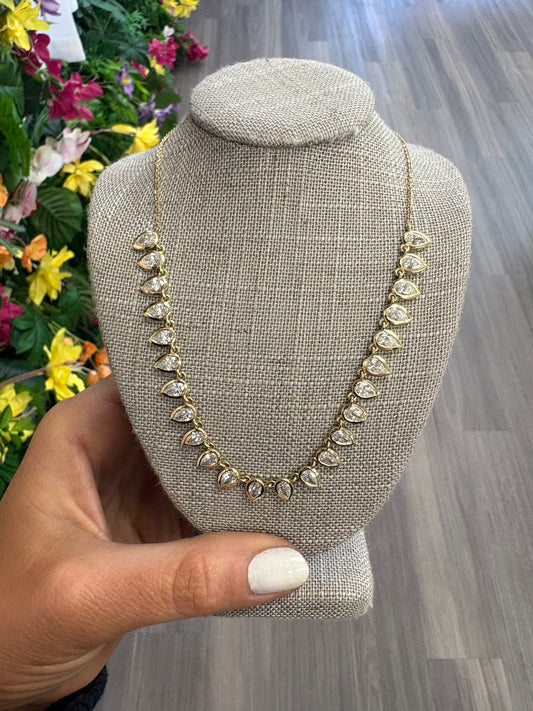 5.50 cttw Bezel Pear Halfway Necklace