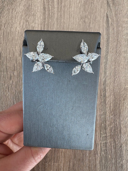 7.27 cttw pear cluster earrings