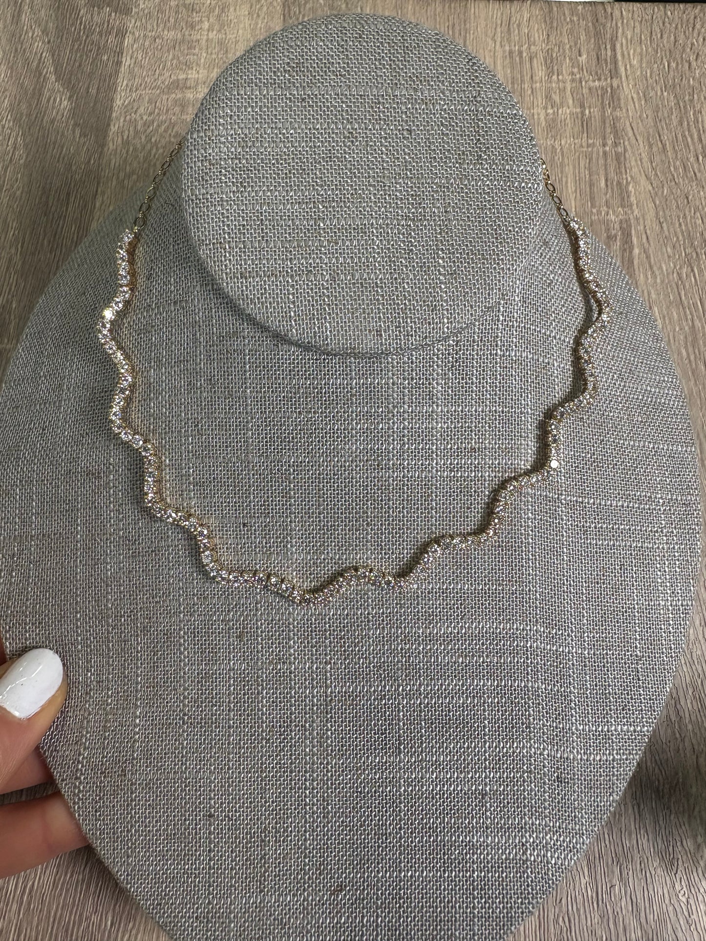 5.5 cttw Yellow Gold Wave Tennis (Halfway)