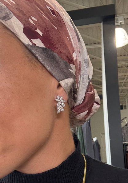 3.5 cttw Cluster Earrings