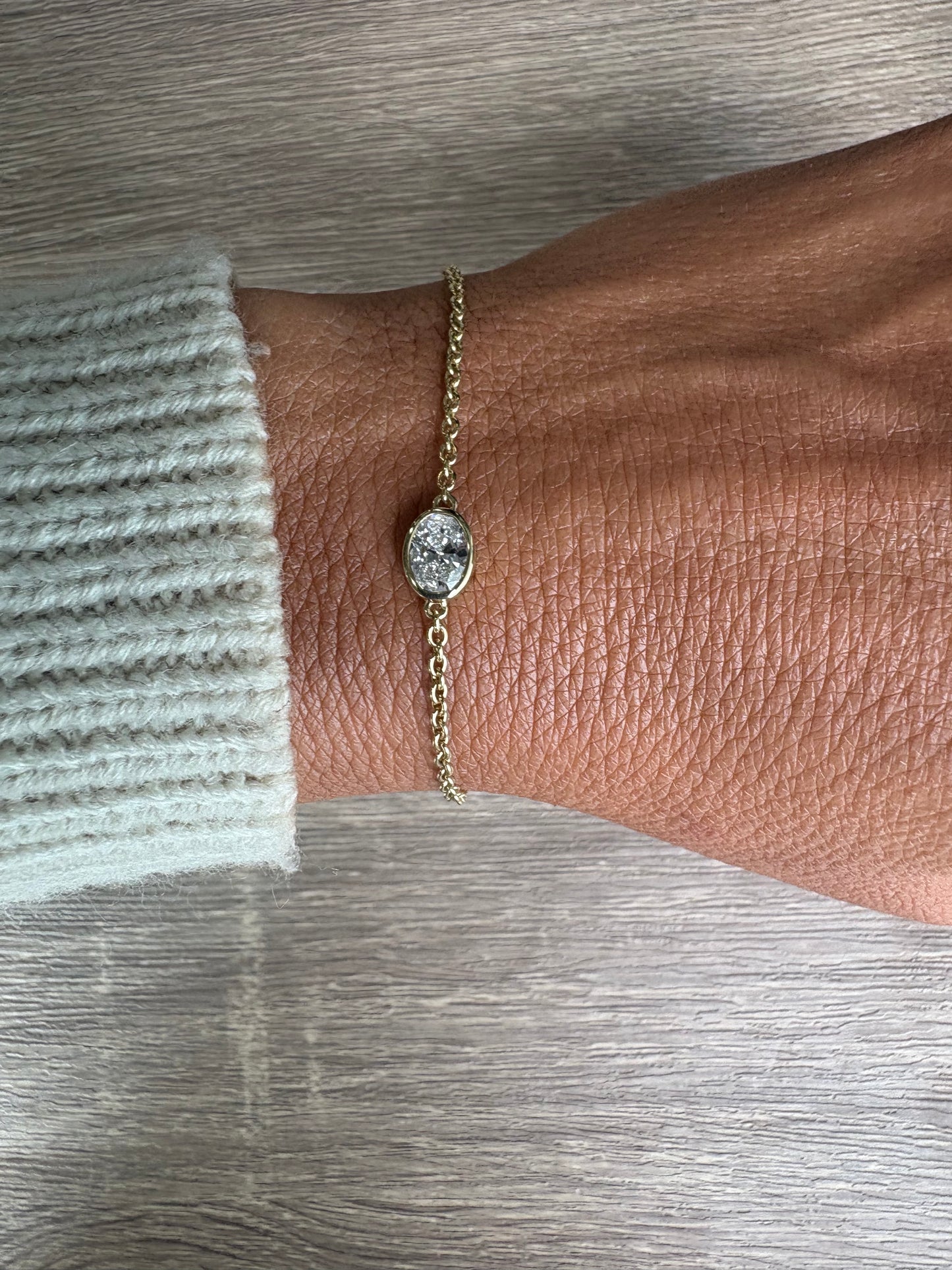 .70 ct Bezel Oval Bracelet