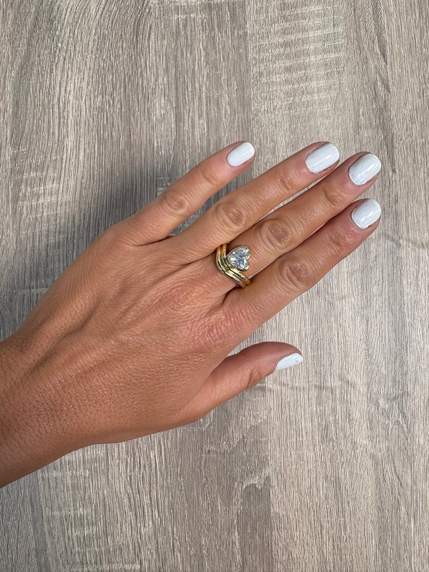 1.6 ct Yellow Gold Heart Ring