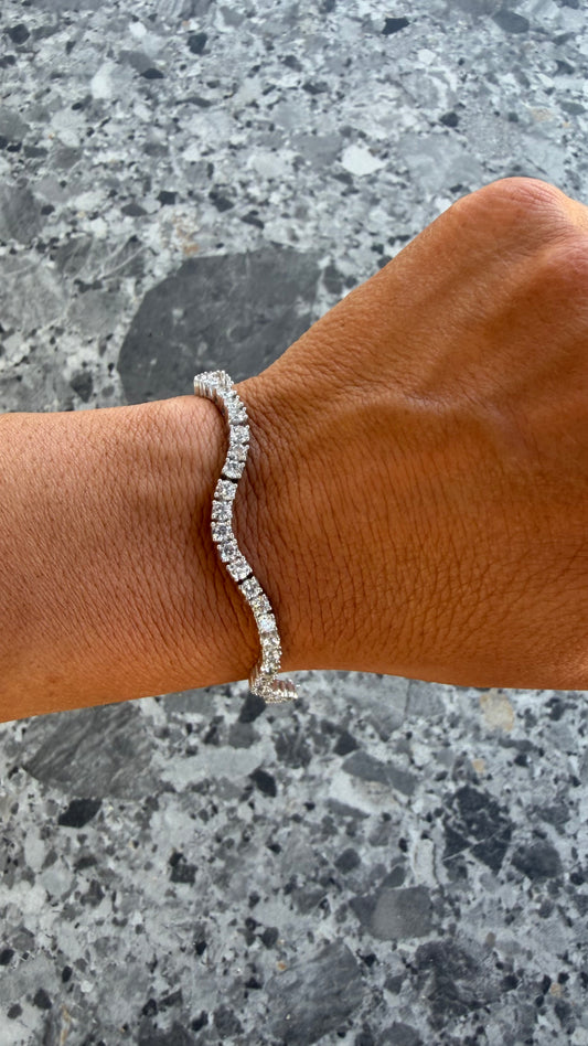 6 cttw wave tennis bracelet