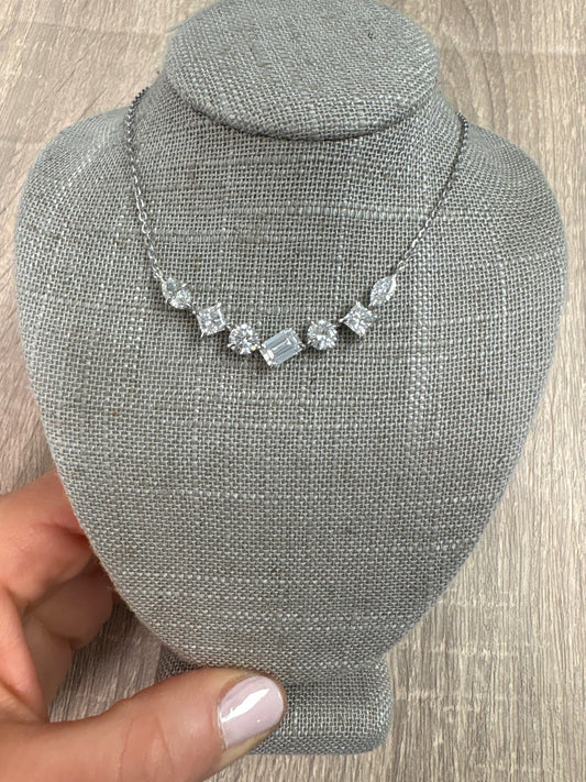 3.65 cttw multi shaped bar necklace