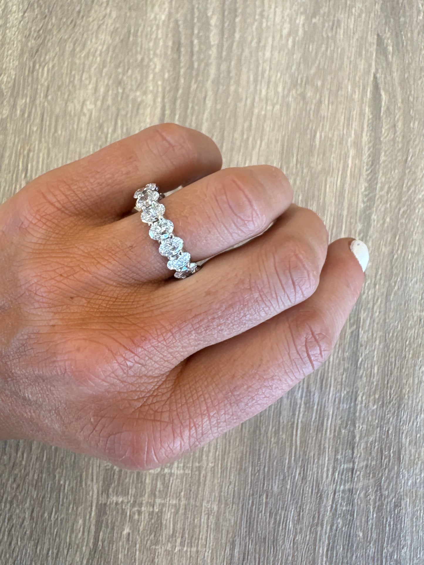 5.33 cttw 30 pt oval eternity band