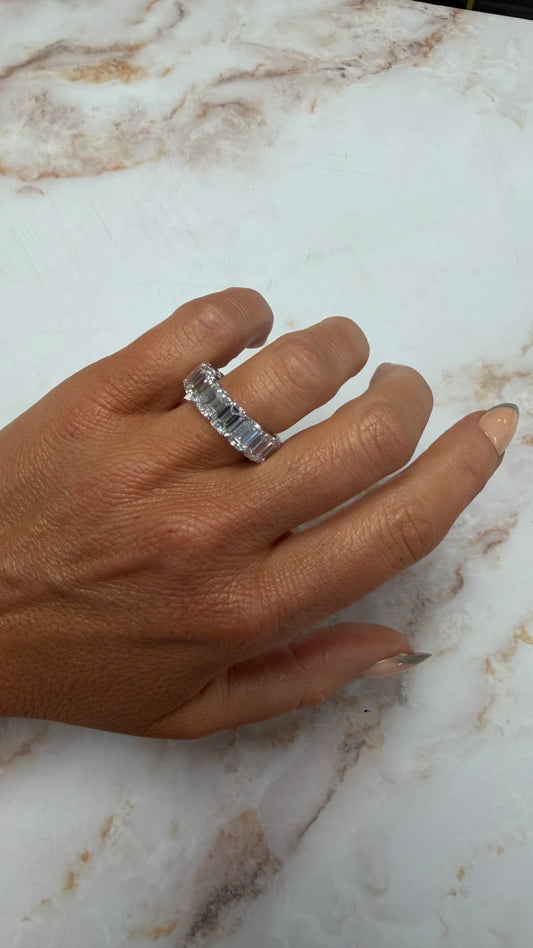 13.6 cttw emerald eternity band