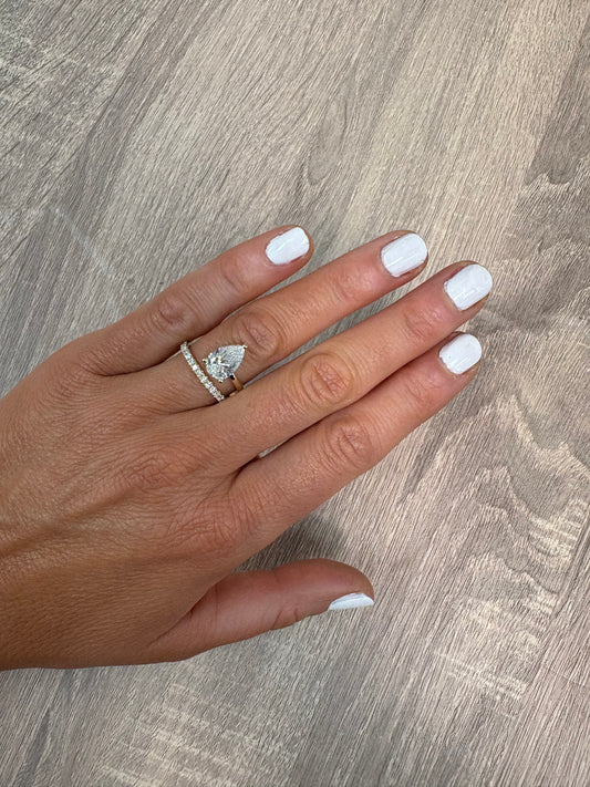 2.4 cttw Pear Pave Wrap Ring