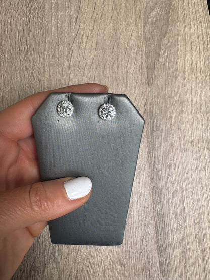 2.3 cttw Round Studs With Halo