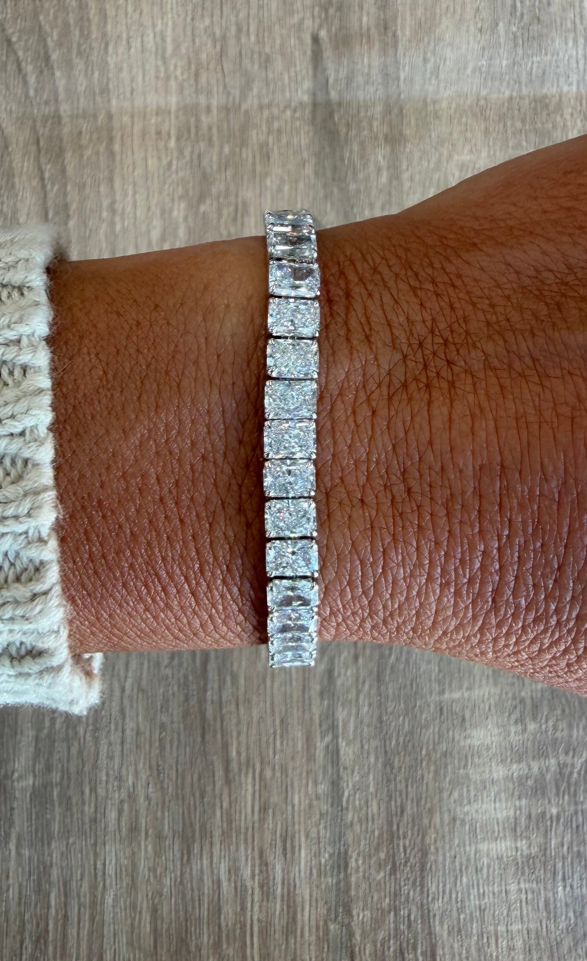 21.81 cttw radiant tennis bracelet