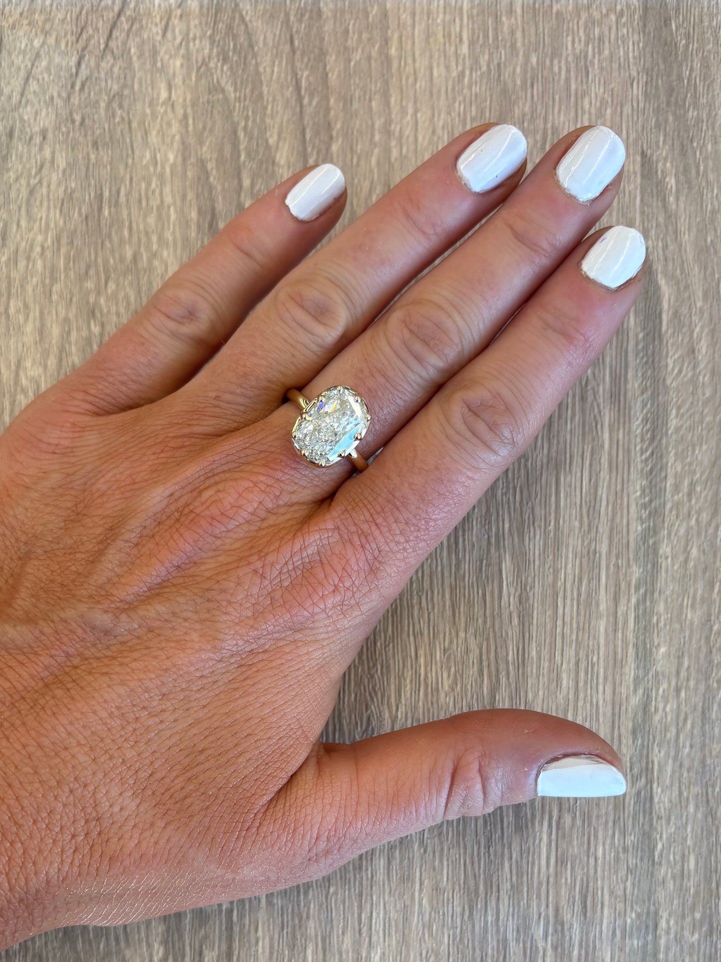 5 ct pronged bezel cushion cut ring